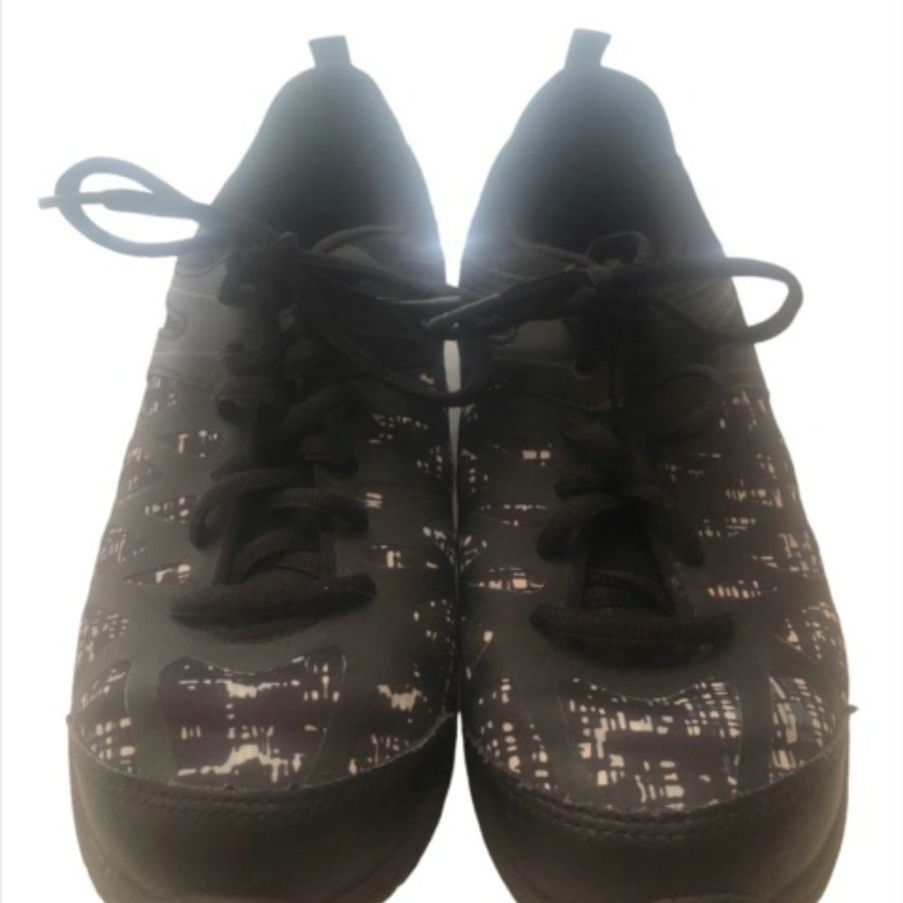 Easy Spirit E360 Women's Shoes 7 1/2 Wide Black With White Accent